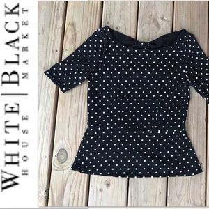 White House Black Market Peplum Top
